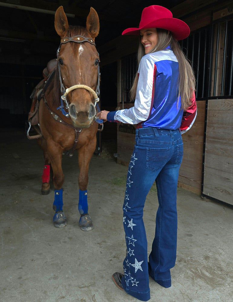 Cowgirl Tuff Pull on Stars Jeans