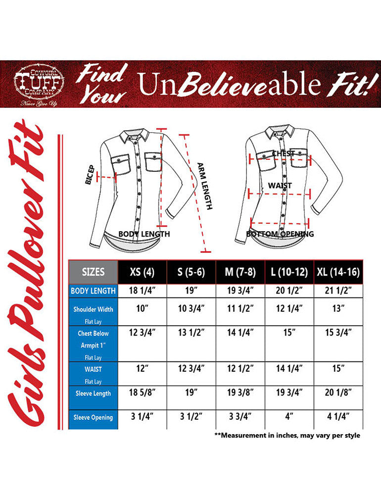 Cowgirl Tuff Girls Royal Blue Shimmer Pullover Shirt