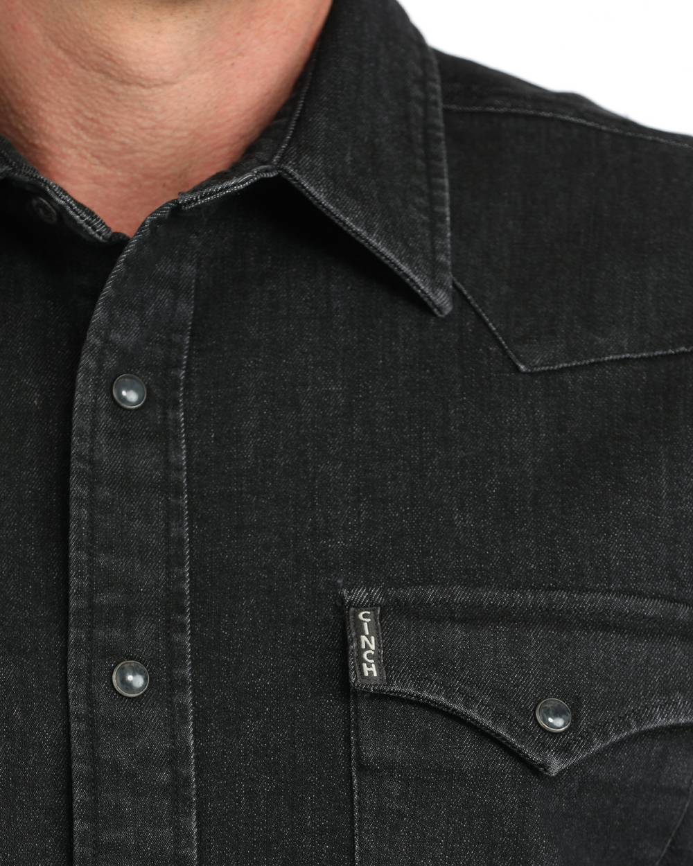 Cinch Men's Black Denim Shirt