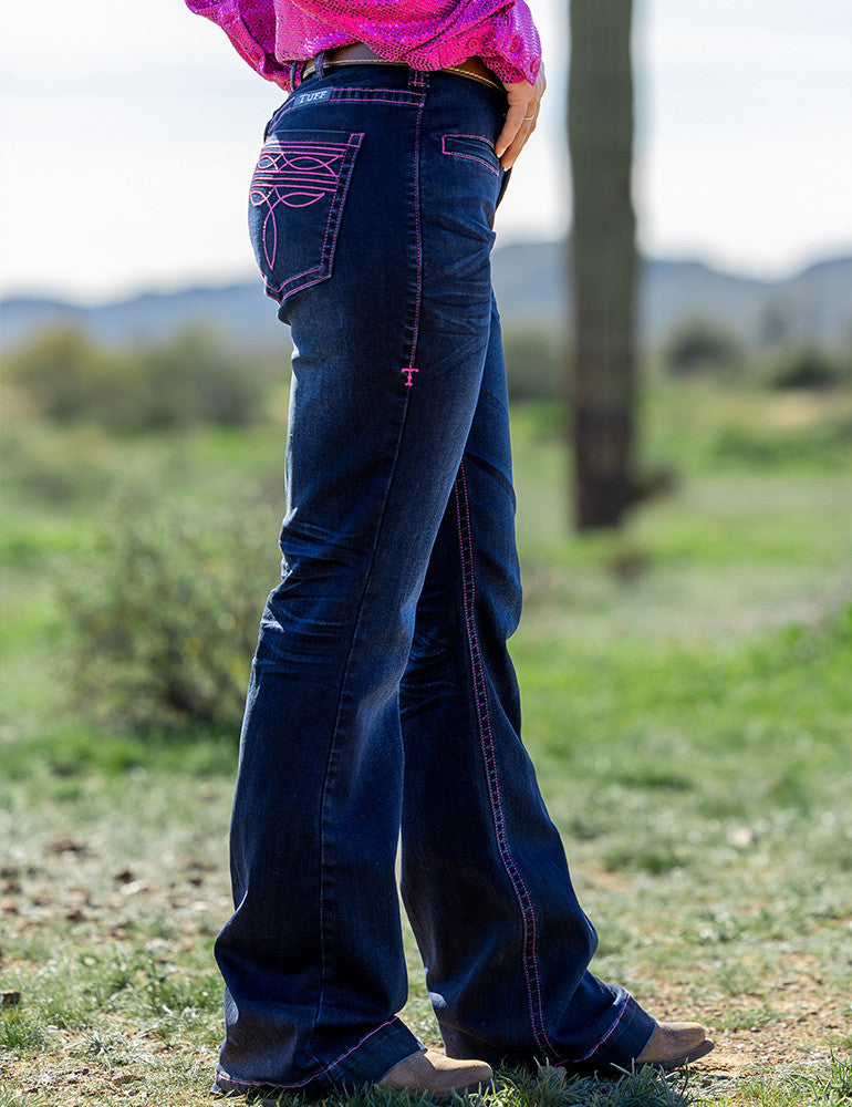 Cowgirl Tuff Pink Bootstitch Jeans