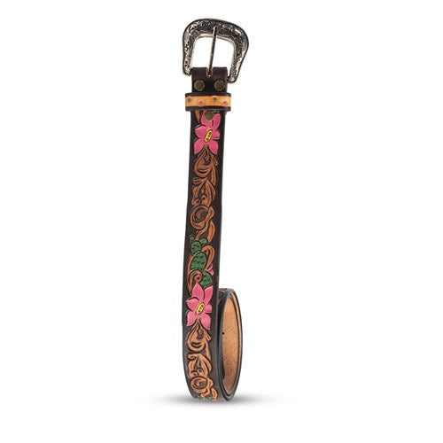 Fort Worth Tooled Belt - Cactus Flowers