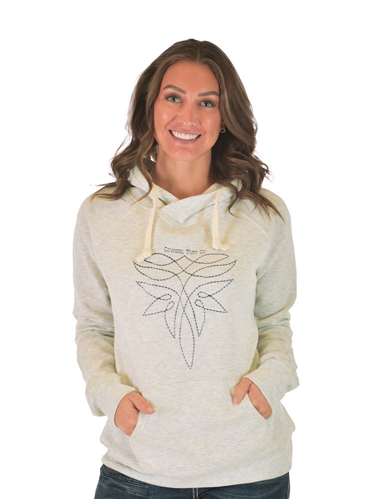 Cowgirl Tuff Grey Hoodie