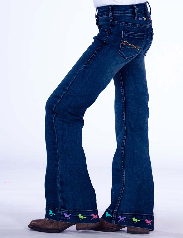 Cowgirl Tuff Girls Ride Fast Jeans