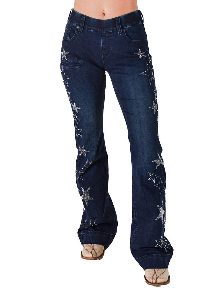 Cowgirl Tuff Pull on Stars Jeans