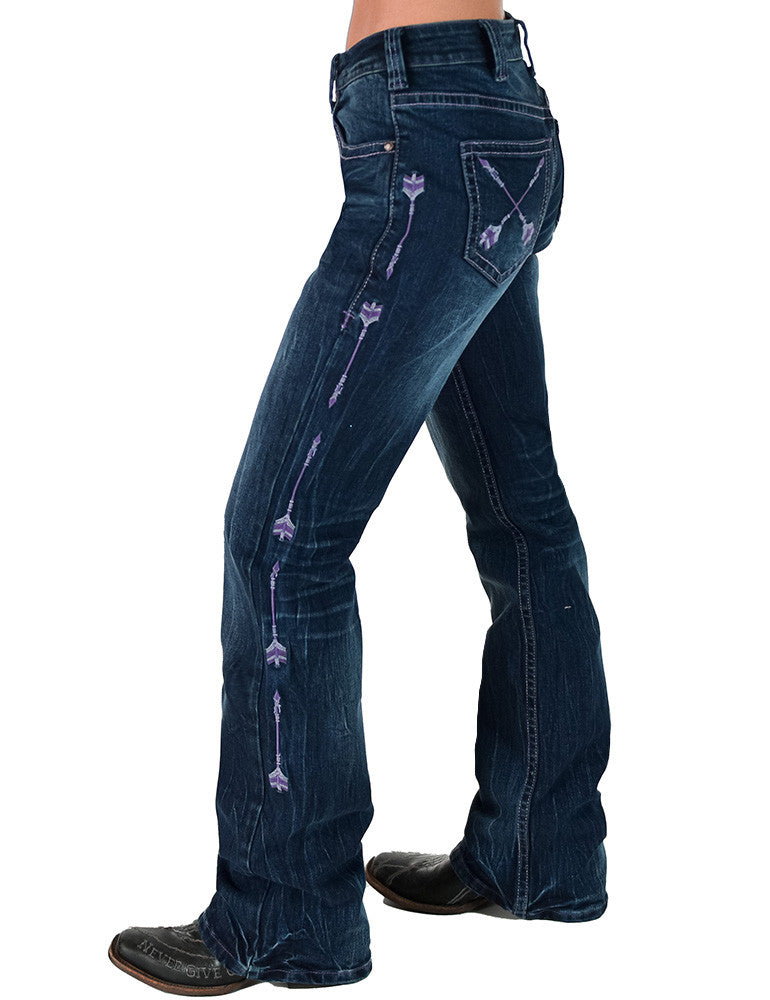 Cowgirl Tuff Purple Arrows Jeans