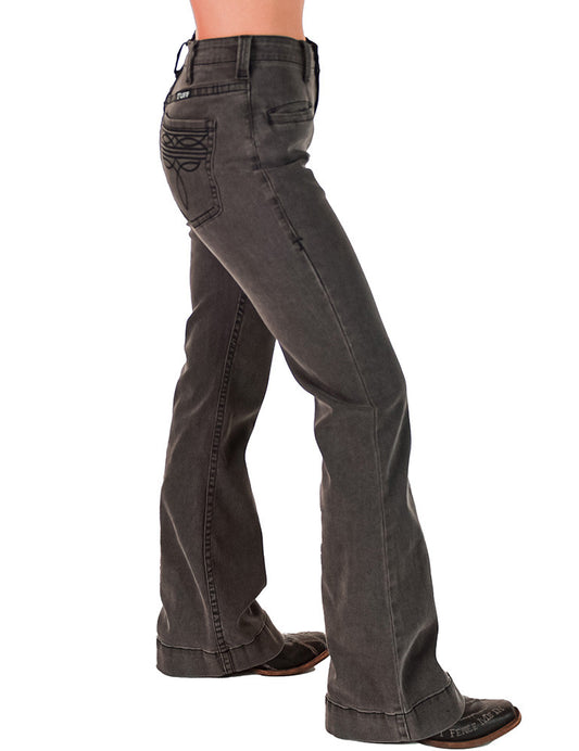 Cowgirl Tuff Grey Boot Stitch Jeans