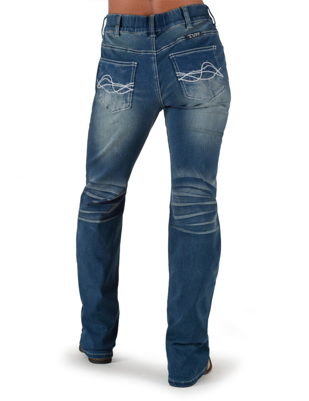Cowgirl Tuff Pull On Shattered Jeans