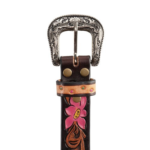 Fort Worth Tooled Belt - Cactus Flowers