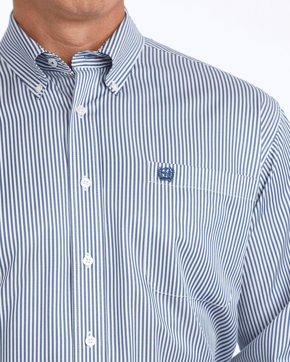 Cinch Mens Navy Striped Shirt