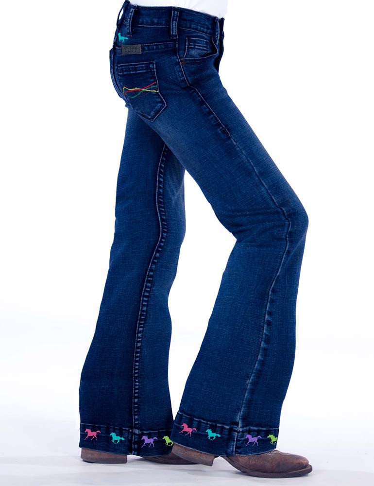 Cowgirl Tuff Girls Ride Fast Jeans