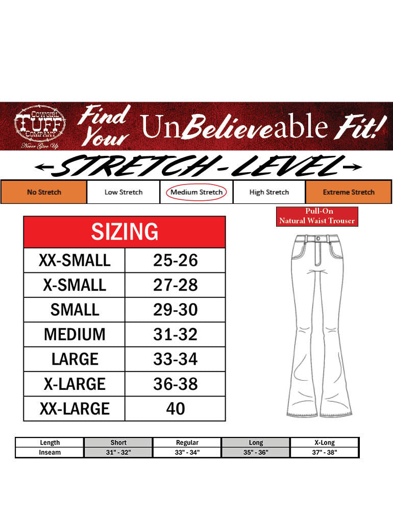 Cowgirl Tuff Pull on Stars Jeans