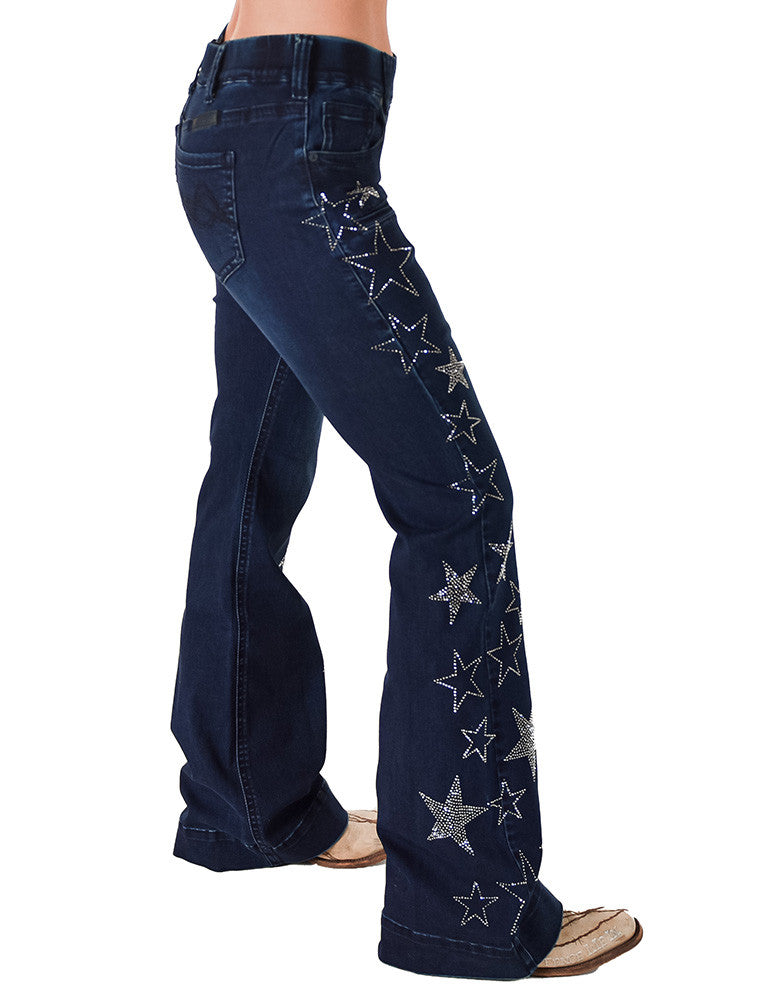 Cowgirl Tuff Pull on Stars Jeans