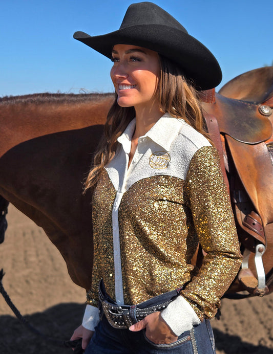 Cowgirl Tuff Gold Pullover Shirt