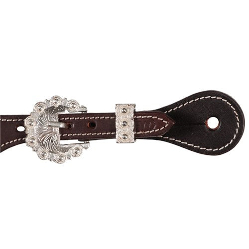 Fort Worth Chocolate Basketweave Jewel Spur Straps