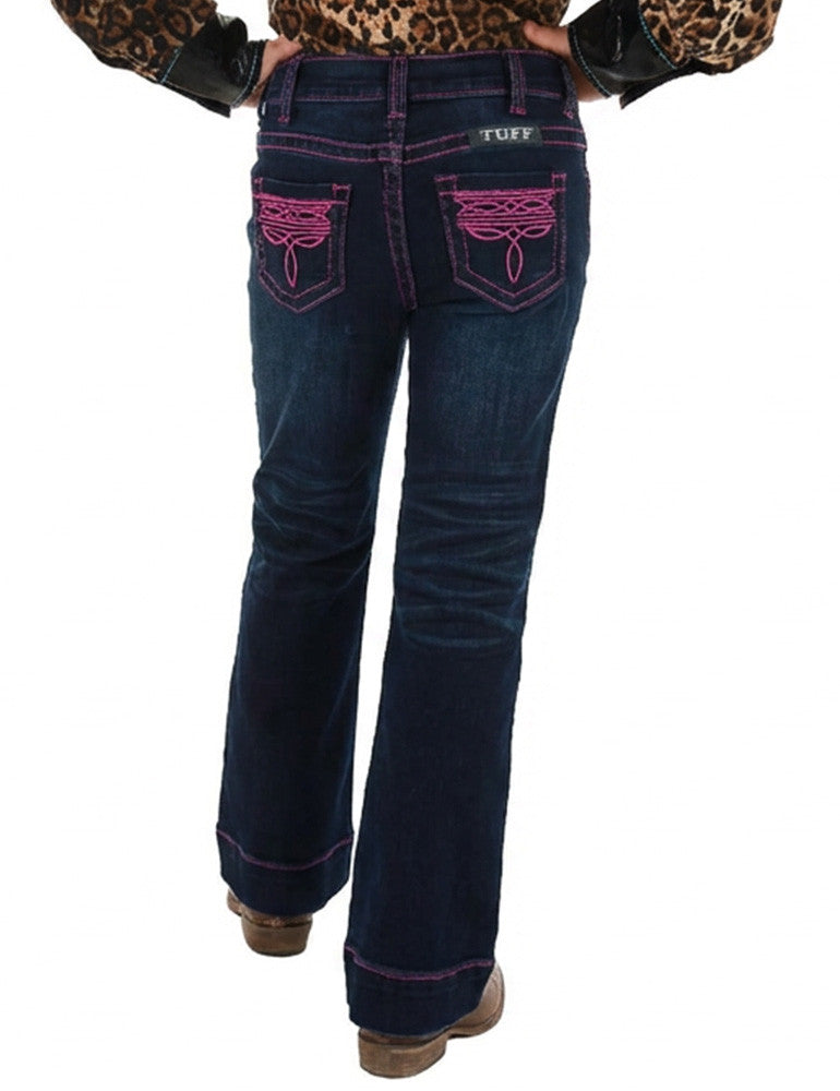 Cowgirl Tuff Girls Pink Bootstitch Jeans