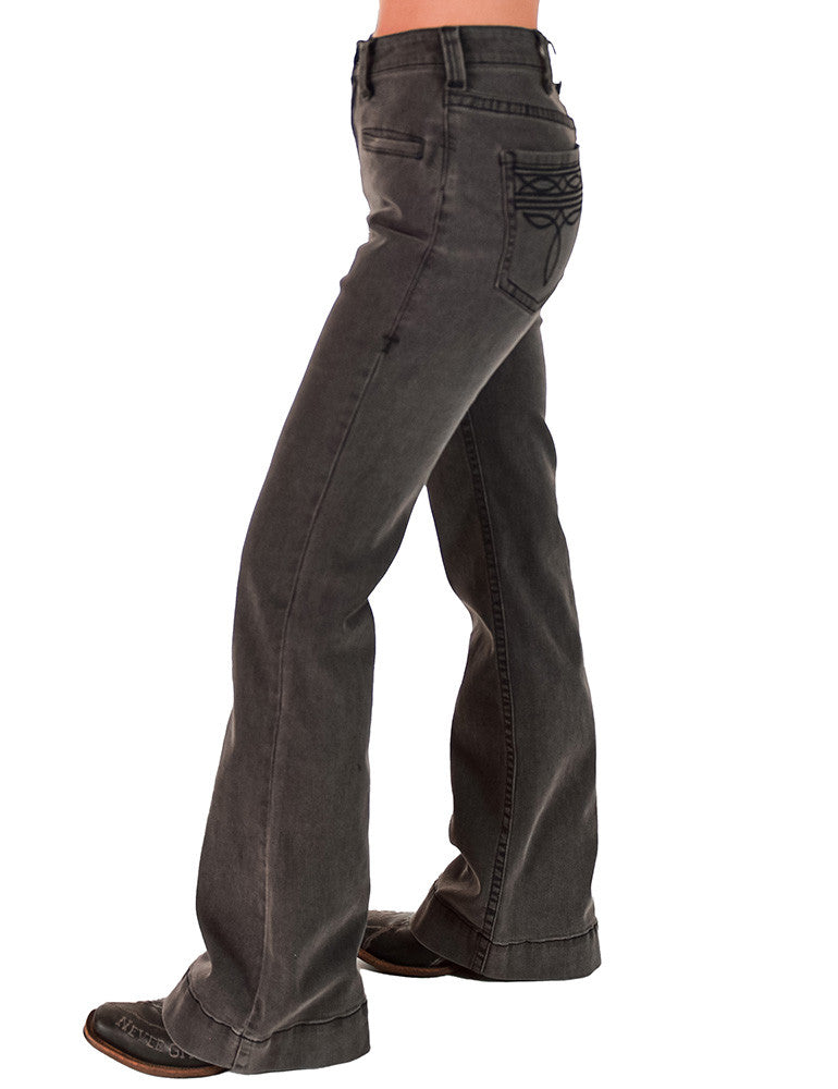 Cowgirl Tuff Grey Boot Stitch Jeans
