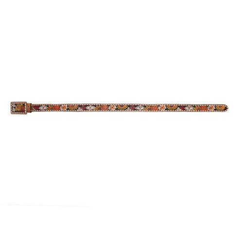 Fort Worth Painted Flower Leather Belt