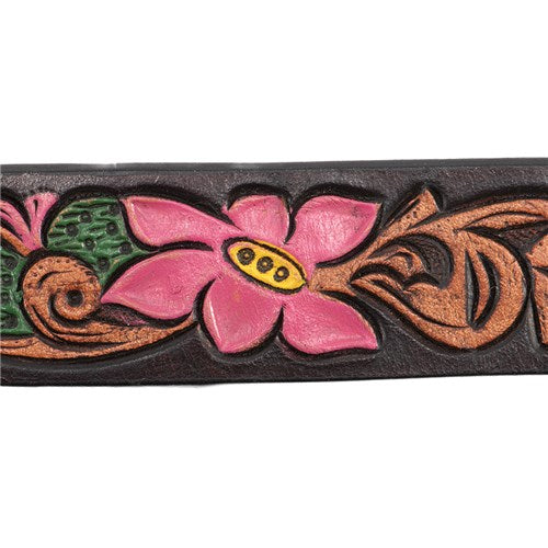 Fort Worth Tooled Belt - Cactus Flowers