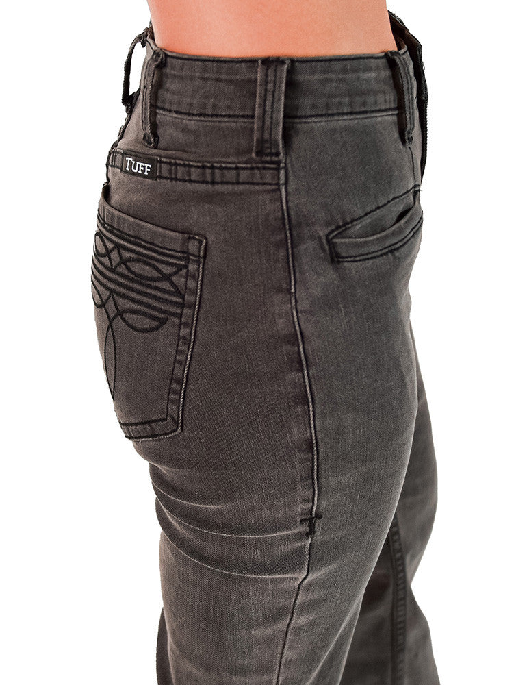 Cowgirl Tuff Grey Boot Stitch Jeans