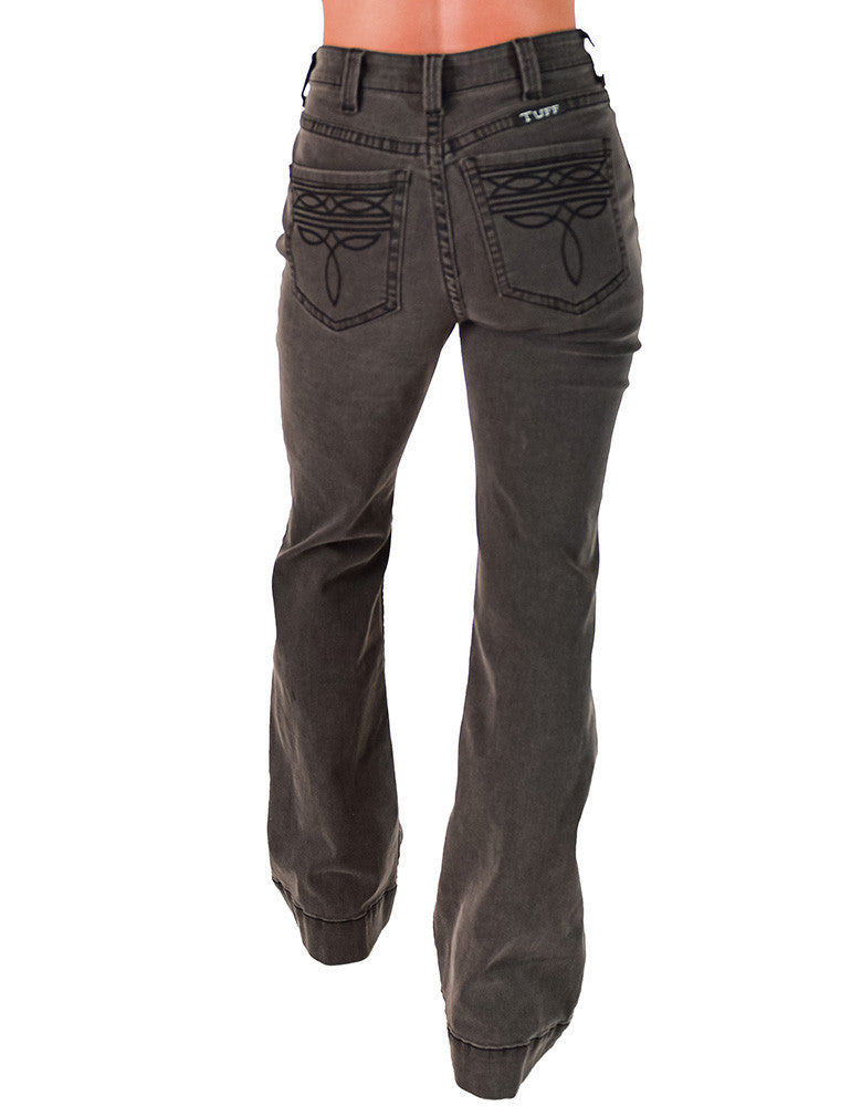Cowgirl Tuff Grey Boot Stitch Jeans